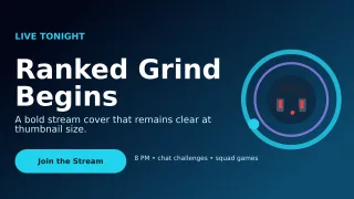 Orbit Gaming Stream Wide Ad — editable black technology and gaming template, youtube thumbnail