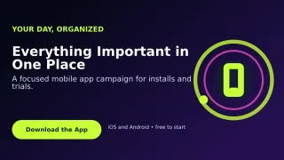 Orbit Mobile App Wide Ad — editable black technology and gaming template, youtube thumbnail