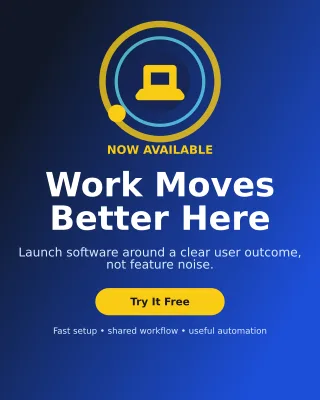 Orbit SaaS Launch Poster — editable blue technology and gaming template, instagram portrait