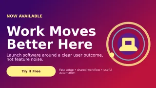 Orbit SaaS Launch Wide Ad — editable purple technology and gaming template, youtube thumbnail