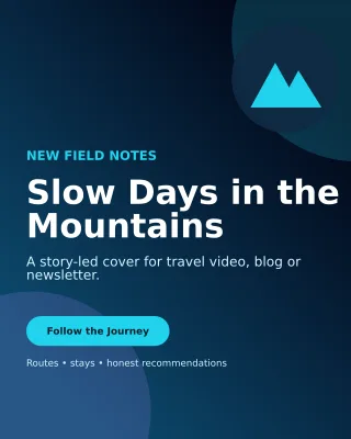 Aurora Travel Creator Offer Poster — editable black travel and hospitality template, instagram portrait