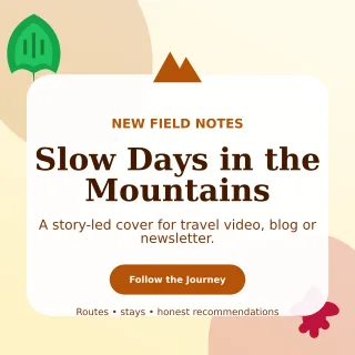 Botanical Travel Creator Social Post — editable white travel and hospitality template, instagram post