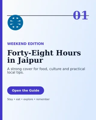 Editorial Destination Guide Offer Poster — editable white travel and hospitality template, instagram portrait