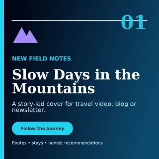 Editorial Travel Creator Social Post — editable black travel and hospitality template, instagram post