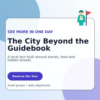 Glass City Tour Social Post — editable white travel and hospitality template, instagram post