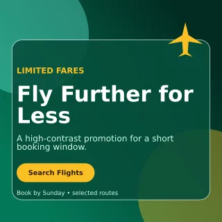 Glass Flight Deal Social Post — editable black travel and hospitality template, instagram post