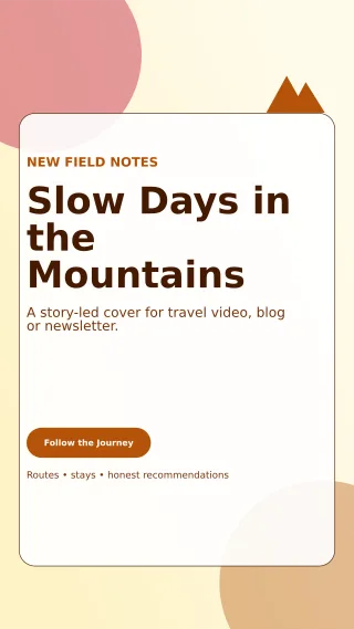 Glass Travel Creator Story — editable white travel and hospitality template, story / reel