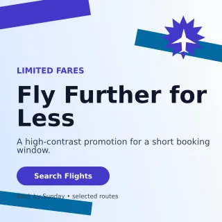 Kinetic Flight Deal Social Post — editable white travel and hospitality template, instagram post