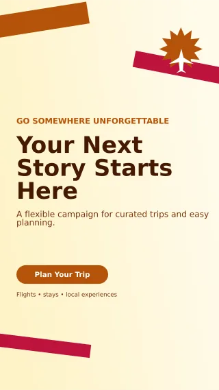 Kinetic Travel Agency Story — editable white travel and hospitality template, story / reel