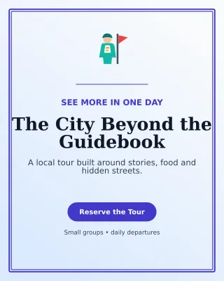 Luxe City Tour Offer Poster — editable white travel and hospitality template, instagram portrait
