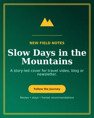 Luxe Travel Creator Offer Poster — editable black travel and hospitality template, instagram portrait