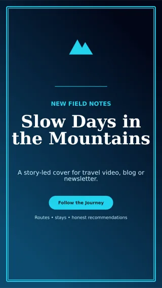 Luxe Travel Creator Story — editable black travel and hospitality template, story / reel