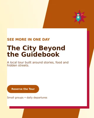 Neo City Tour Offer Poster — editable white travel and hospitality template, instagram portrait