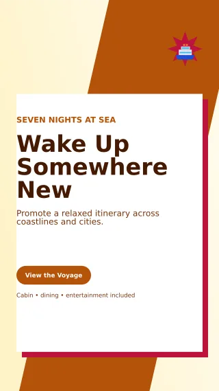 Neo Cruise Holiday Story — editable white travel and hospitality template, story / reel