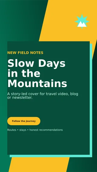 Neo Travel Creator Story — editable black travel and hospitality template, story / reel