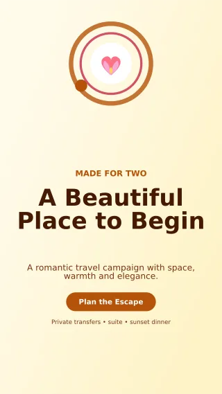 Orbit Honeymoon Package Story — editable white travel and hospitality template, story / reel