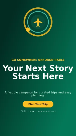 Orbit Travel Agency Story — editable black travel and hospitality template, story / reel