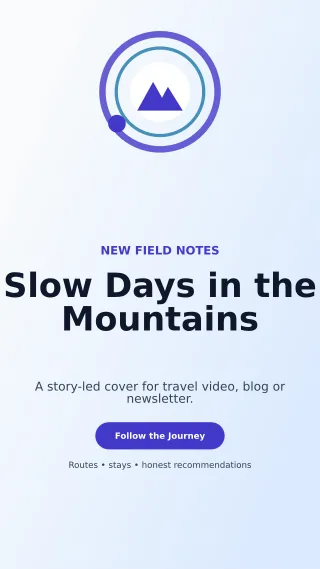 Orbit Travel Creator Story — editable white travel and hospitality template, story / reel