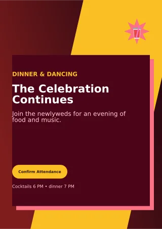 Neo Wedding Reception Ceremony Poster — editable black wedding template, a4 print