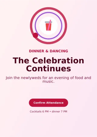 Orbit Wedding Reception Ceremony Poster — editable white wedding template, a4 print