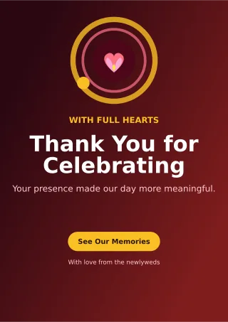 Orbit Wedding Thank You Ceremony Poster — editable black wedding template, a4 print